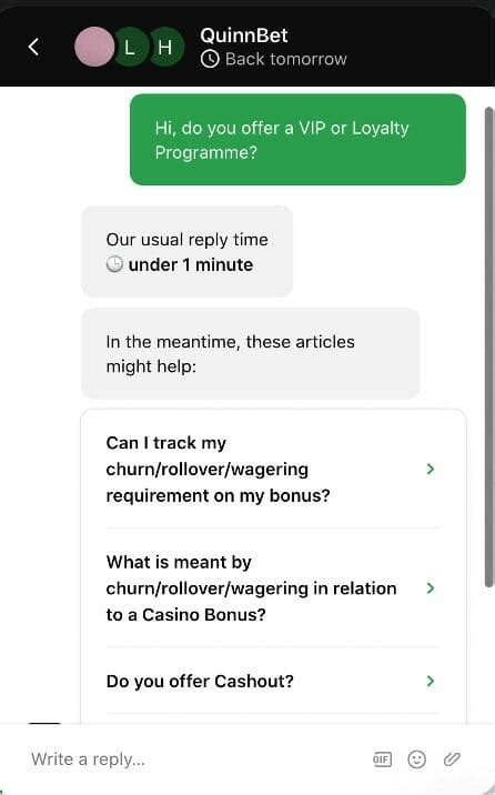 quinnbet live chat.